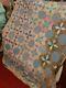 Vintage Feed Sack 1940s Hand Made Quilt 85 X 74