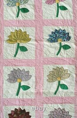 Vintage Flower Quilt, 82 X 70