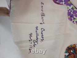 Vintage Friendship Signature Quilt Embroidery Names Flour Sack Colorado 1940