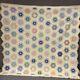 Vintage Grandmothers Flower Garden Yellow Handmade Quilt King 92 X 102