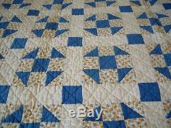 Vintage Hand Made 9 Patch Quilt