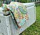 Vintage Hand Made Kantha Bed Spread Throw Quilt King Size Free Postage