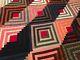 Vintage Hand Made Log Cabin Quilt Wool Pieced Great Condition