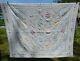 Vintage Hand Made Light Floral Pastels 8 Pointed Star Quilt 68 X 80