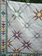 Vintage Hand Made Patchwork Quilt Star Pattern 86 X 86 Multicolor Reversible