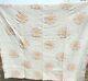 Vintage Hand Made Pink Patterned Dresden Plate Quilt 76 X 94