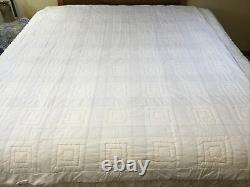Vintage Hand Made Quilt Hand Stitched Patch Work bed spread Multi colors 83X64W