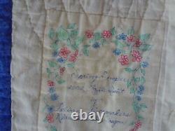 Vintage Hand Made Quilt Sampler Hand QuiltedDresdenFan 86 x 100