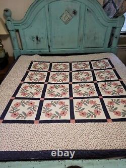 Vintage Hand Made Quilt approx. 82× 82