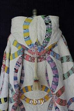 Vintage Hand Made Wedding quilt blanket Free People Anthropologie jacket coat