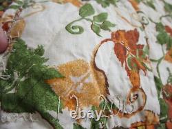 Vintage Hand Quilted Fall Quilt, 84 X 92, Sampler Patchwork, No Stains, No Holes