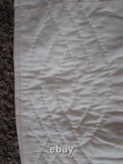 Vintage Hand Quilted HANDMADE QUILT, LARGE, 92 X 112, UNUSED, APPLIQUE, UNUSED