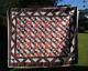 Vintage Hand Sewn Hand Stitched Handmade Quilt 76 X 90 King Earth Tones