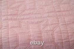 Vintage Hand Stitched Patchwork Quilt Cross Pattern Feedsacks Old 64 x 81