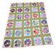 Vintage Handmade 86x71 Quilt Doilies Patchwork Colorful Please Read