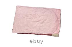 Vintage Handmade Bedding Set Coverlet Bedspread Shams Pink Quilted Hearts RARE