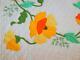 Vintage Handmade Bucilla Garden Poppies Applique Quilt Yellow Orange 89 X 104