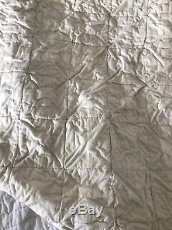 Vintage Handmade Cathedral Window Multi Color Cotton Quilt