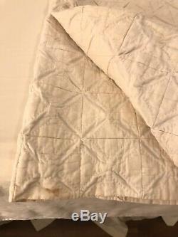 Vintage Handmade Cathedral Window QUILT With Artist Authenticity. 81 X 90