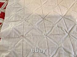 Vintage Handmade Cathedral Window Quilt and 2 Shams
