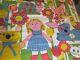 Vintage Handmade Children's Quilt/ Bed Cover 61 By 66 Flower Power Unused