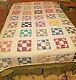 Vintage Handmade Colorful Quilt 70 X 78