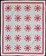 Vintage Handmade Cotton Quilt Red White Gingham Flowers Signed, Dated 1952