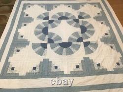 Vintage Handmade Dresden Bloom Quilt 9386