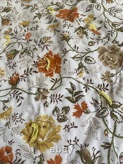 Vintage Handmade Feed Sack Grandmothers Flower Garden Quilt 84 x 68 LOOK