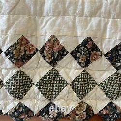 Vintage Handmade Full Size Bed Maple Leaf Fall Cotton Quilt Sz 78x 80