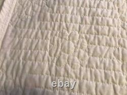 Vintage Handmade Hand Quilted Hand Cross Stitched Quilt Multicolor 82 x 94