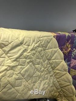 Vintage Handmade, Handquilted, Full Size Quilt 84 X 76