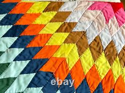 Vintage Handmade Lone Star Patchwork Quilt 89 x 98 A265