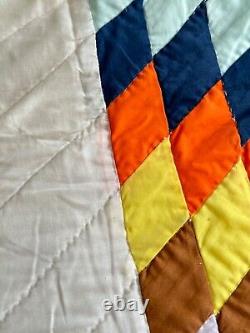 Vintage Handmade Lone Star Patchwork Quilt 89 x 98 A265