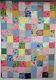 Vintage Handmade Multicolor Patchwork Square Quilt Blanket 76 X 76 Hand Sewn
