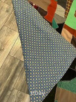 Vintage Handmade Patchwork Quilt 1950's Great Design 82 x 65