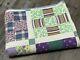 Vintage Handmade Patchwork Quilt 77.5x64.75 Multicolor Beautiful