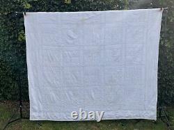 Vintage Handmade Patriotic Quilt 81 x 82 United States Monuments Theme Blanket