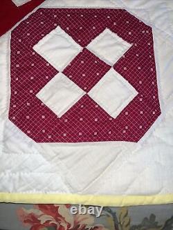 Vintage Handmade Quilt 64 X 94