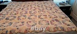 Vintage Handmade Quilt 72 X 82. Each Piece Sewn With Love By My Great Grany