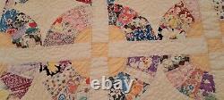 Vintage Handmade Quilt 72 X 82. Each Piece Sewn With Love By My Great Grany