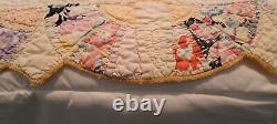 Vintage Handmade Quilt 72 X 82. Each Piece Sewn With Love By My Great Grany