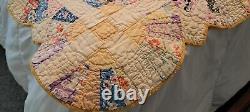 Vintage Handmade Quilt 72 X 82. Each Piece Sewn With Love By My Great Grany