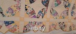 Vintage Handmade Quilt 72 X 82. Each Piece Sewn With Love By My Great Grany