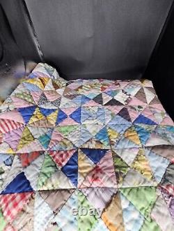 Vintage Handmade Quilt, As Is, Please Read