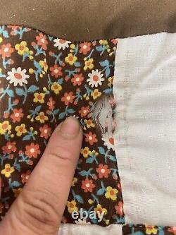 Vintage Handmade Quilt Comforter 1970's 108x86