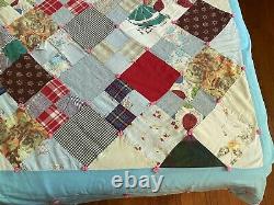 Vintage Handmade Quilt Comforter Plush Crafter Mennonite Nice Aprx 50x80