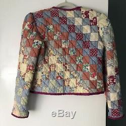 Vintage Handmade Quilt Cropped Jacket