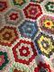 Vintage Handmade Quilt Flower Garden Design 100x100