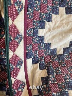 Vintage Handmade Quilt Irish Chain Americana King